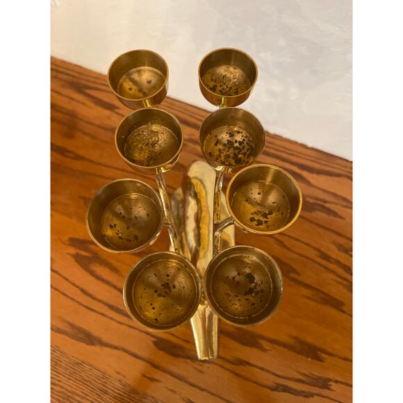 Vintage brass reindeer candle holder - Picture 5 of 6
